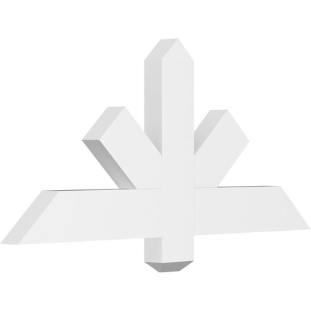 Ekena Millwork Kennewick Architectural Grade PVC Gable Bracket, 36"W x 16 1/2"H x 2"D x 4"F, 11/12 Pitch GBP036X17X0204KEN00